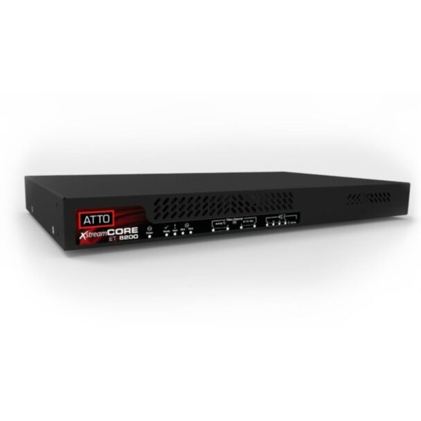 Atto XCET-8200-TP2 bridge/repeater Network bridge 40000 Mbit/s Black