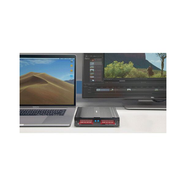 Sonnet SF3 Series – RED MINI-MAG Pro card reader Thunderbolt 3 Black