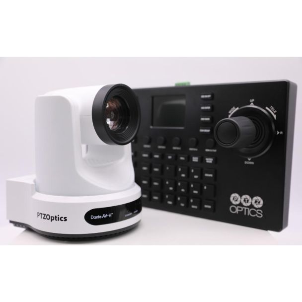 PTZOptics PT30X-LINK-4K-WH telecamera di sorveglianza Pallottola (forma) Telecamera di sicurezza IP Interno 3840 x 2160 Pixel Scrivania