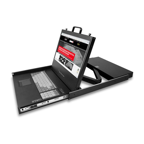 Lindy 21710 console a rack 43,2 cm (17") 1920 x 1080 Pixel Metallo Nero 1U