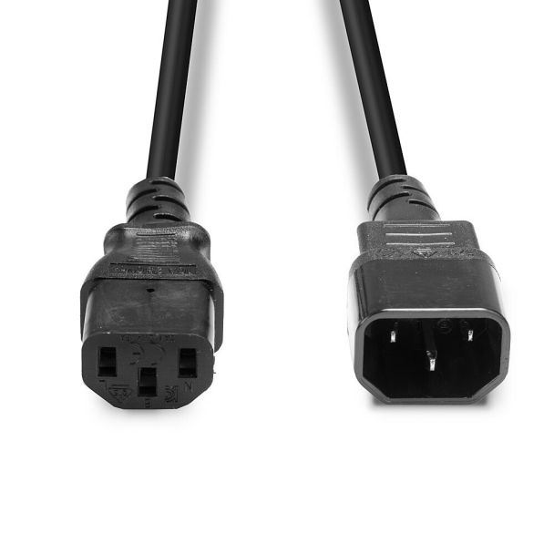 Lindy 30321 cavo di alimentazione Nero 1 m Accoppiatore C14 Accoppiatore C13