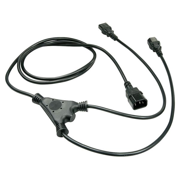 Lindy 30363 cavo di alimentazione Nero 1 m Accoppiatore C14 2 x Attacco C13