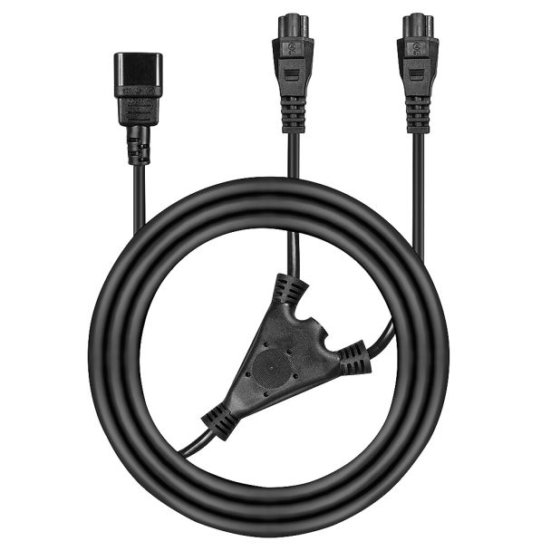Lindy 30370 cavo di alimentazione Nero 2,5 m Accoppiatore C14 2 x accoppiatore C5