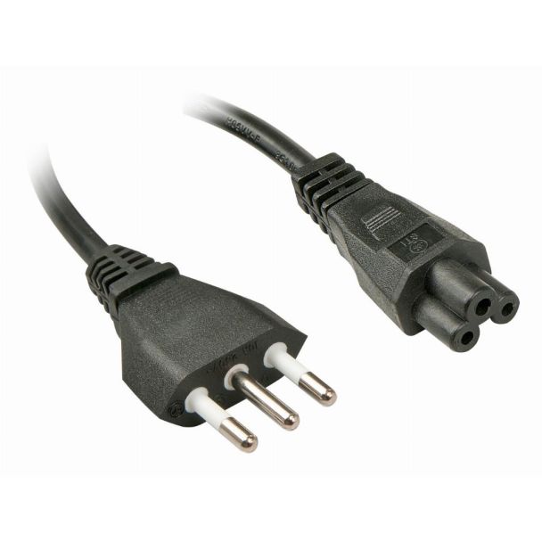 Lindy 2m, CEI23-16-VII - IEC 320 C5 Nero Accoppiatore C5