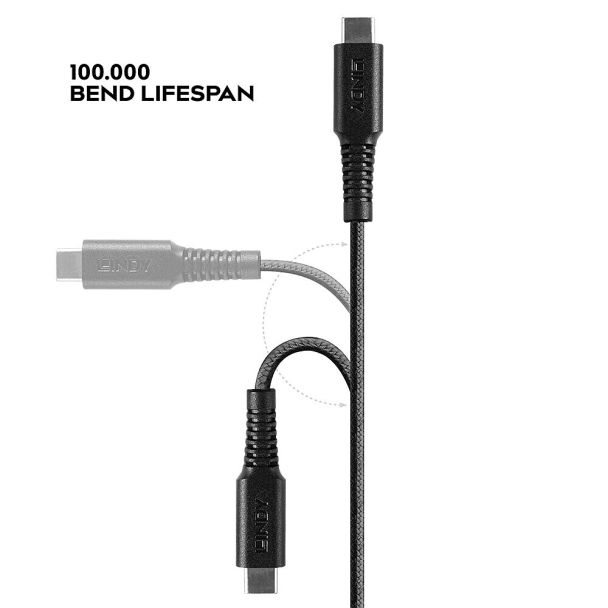 Lindy 31285 cavo Lightning 0,5 m Nero