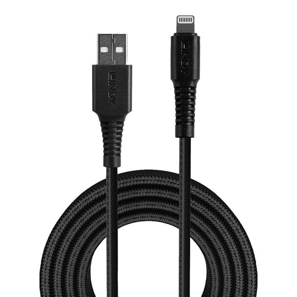 Lindy 31292 cavo Lightning 2 m Nero