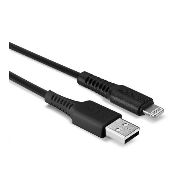 Lindy 31320 cavo Lightning 1 m Nero