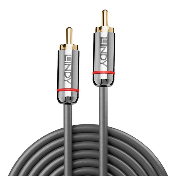Lindy 35339 cavo audio 1 m RCA Antracite