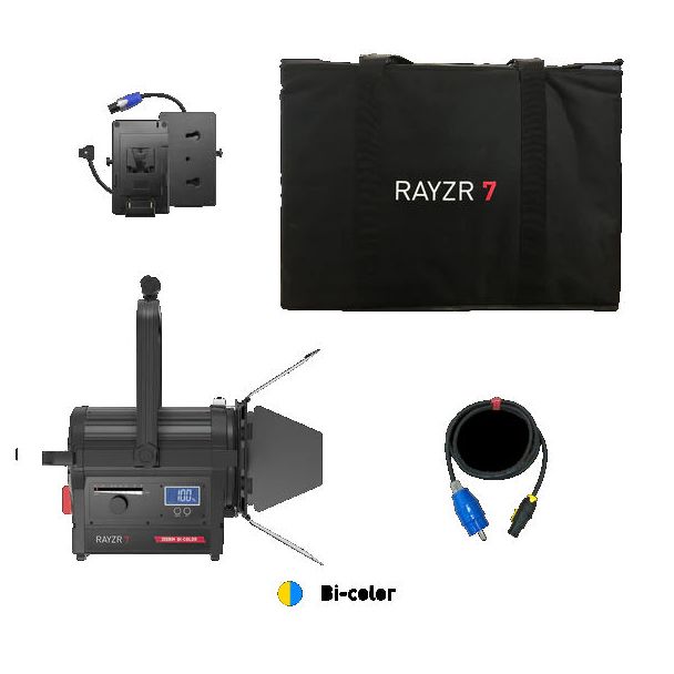 Rayzr 7 200BM Bi-Color Premium Pack 7" LED Fresnel Light