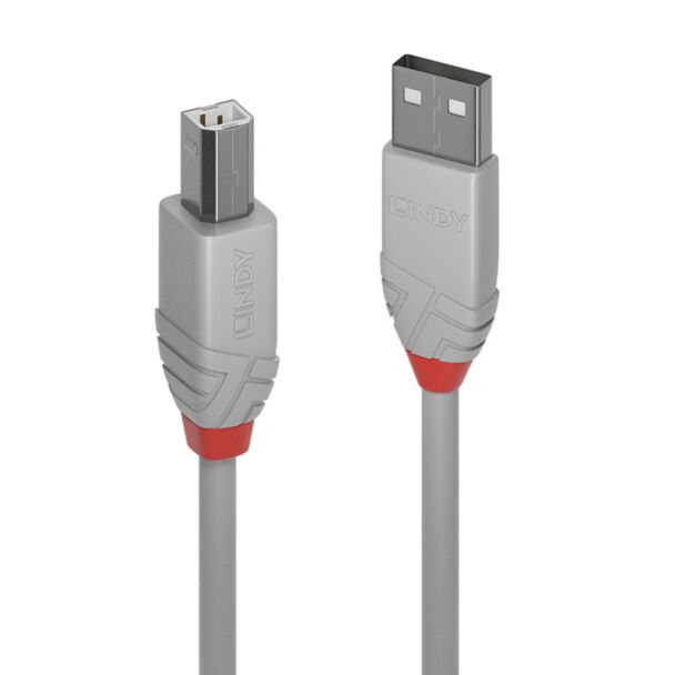 Lindy 36682 cavo USB USB 2.0 1 m USB A USB B Grigio