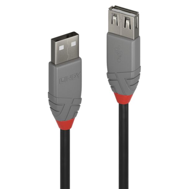 Lindy 36700 cavo USB USB 2.0 0,2 m USB A 0,48 Gbit/s Nero, Grigio