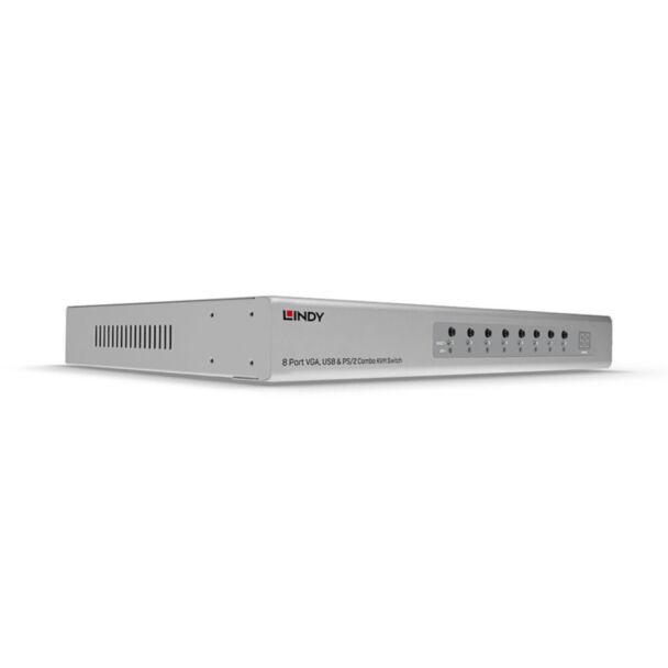 Lindy 39526 switch per keyboard-video-mouse (kvm) Montaggio rack Argento