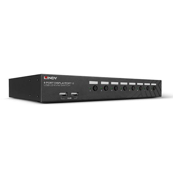 Lindy 39540 switch per keyboard-video-mouse (kvm) Montaggio rack Nero