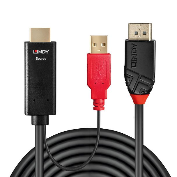 Lindy 0.5m HDMI to DisplayPort Cable