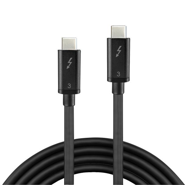 Lindy 41558 Cavo Thunderbolt 0,8 m Nero