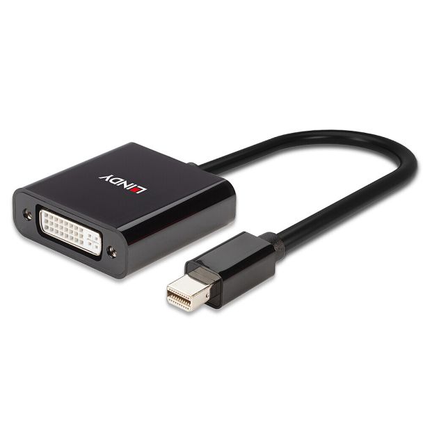 Lindy 41736 adattatore per inversione del genere dei cavi Mini DisplayPort DVI-D Nero