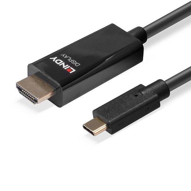Lindy 43317 cavo e adattatore video 10 m USB tipo-C HDMI tipo A (Standard) Nero