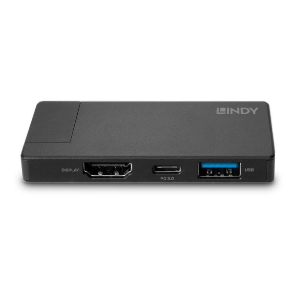 Lindy 43336 replicatore di porte e docking station per laptop Cablato USB 3.2 Gen 1 (3.1 Gen 1) Type-C Nero