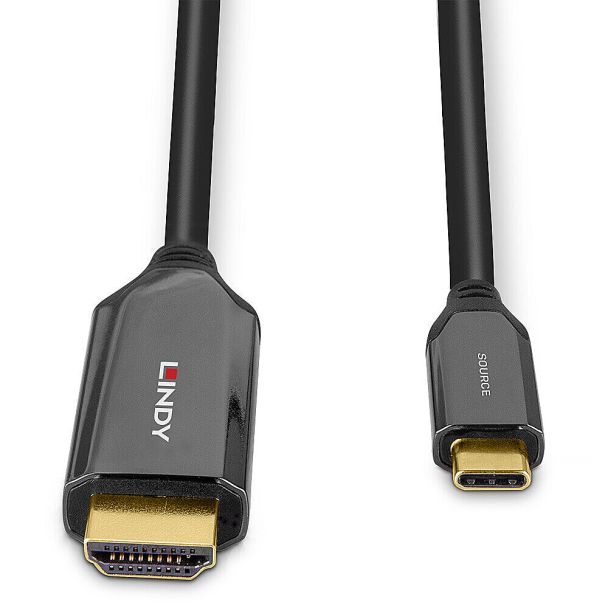 Lindy 43367 cavo e adattatore video 1 m USB tipo-C HDMI tipo A (Standard) Nero