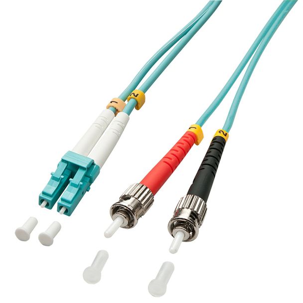 Lindy 15m OM3 LC - ST Duplex cavo InfiniBand e in fibra ottica Turchese
