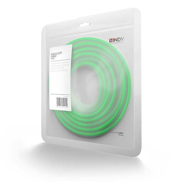 Lindy 48053 cavo di rete Verde 15 m Cat6 U/UTP (UTP)