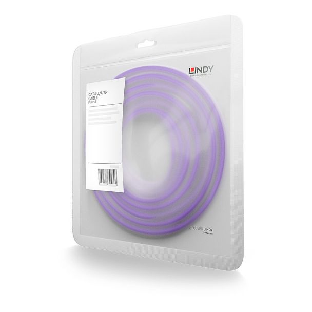 Lindy 48123 cavo di rete Viola 2 m Cat6 U/UTP (UTP)