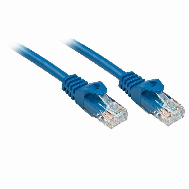 Lindy Rj45/Rj45 Cat6 2m networking cable Blue U/UTP (UTP)