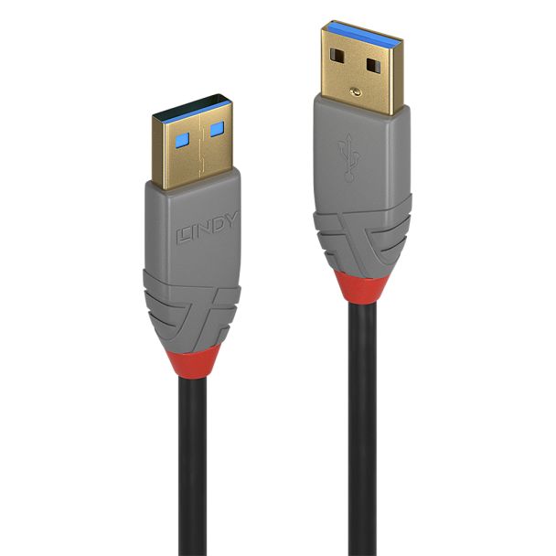 Lindy 36753 cavo USB USB 3.2 Gen 1 (3.1 Gen 1) 3 m USB A 5 Gbit/s Nero, Grigio