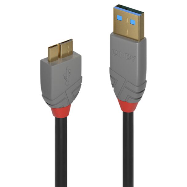 Lindy 36765 cavo USB USB 3.2 Gen 1 (3.1 Gen 1) 0,5 m USB A Micro-USB B 5 Gbit/s Nero