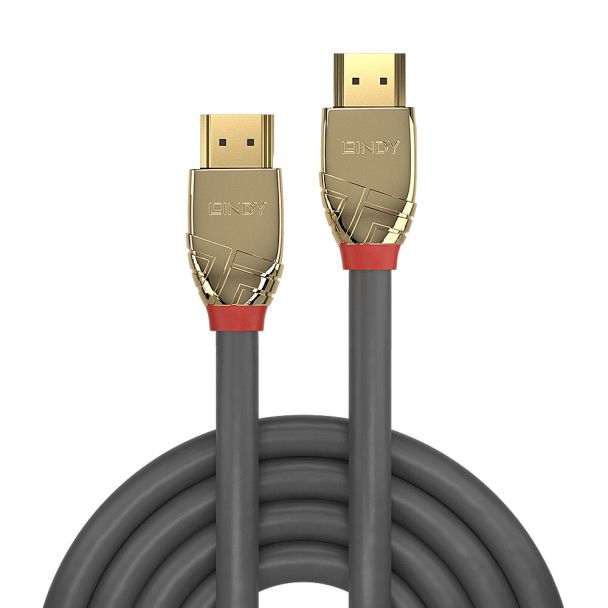 Lindy 37866 cavo HDMI 10 m HDMI tipo A (Standard) Oro, Grigio
