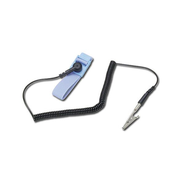 Lindy 40165 cinghia da polso antistatica Nero, Blu