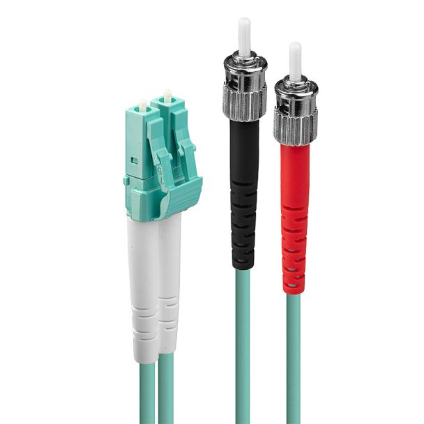 Lindy 10m OM3 LC - ST Duplex InfiniBand/fibre optic cable Turquoise