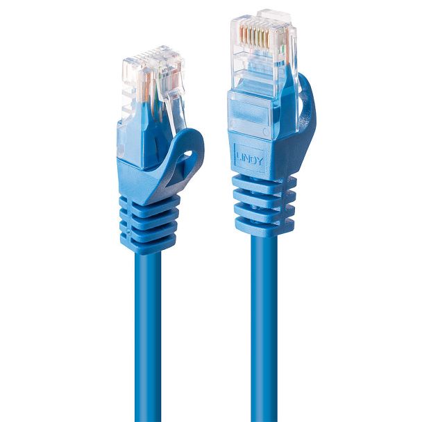 Lindy RJ-45/RJ-45 Cat6 0.5m cavo di rete Blu 0,5 m U/UTP (UTP)