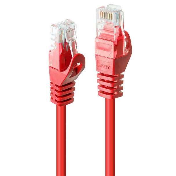 Lindy RJ-45/RJ-45 Cat6 1m cavo di rete Rosso U/UTP (UTP)