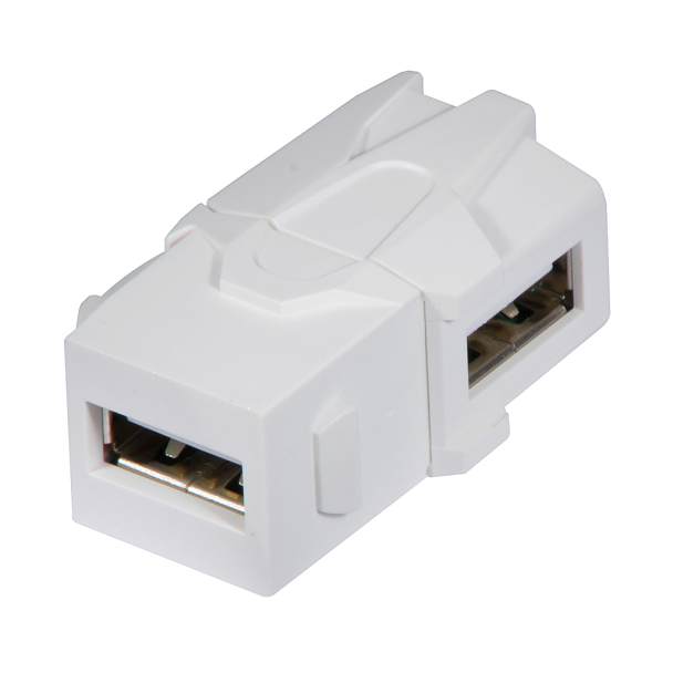 Lindy 60491 adattatore per inversione del genere dei cavi USB 2.0 A Bianco