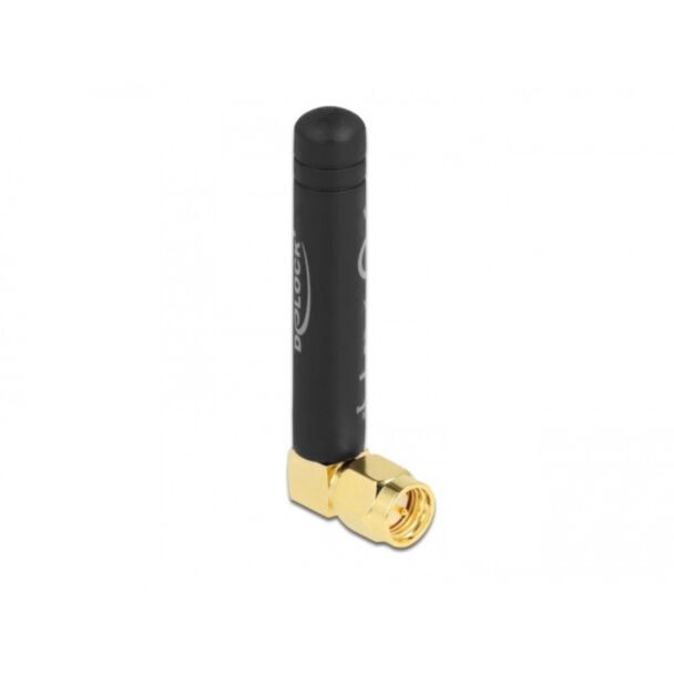 DeLOCK LPWAN 868 MHz Antenna SMA maschio 90° 1,6 dBi omnidirezionale fissata nero