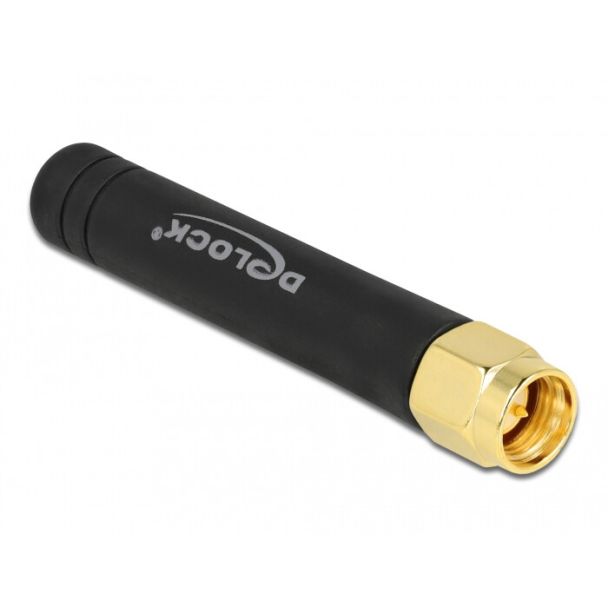 DeLOCK LPWAN 868 MHz Antenna SMA maschio 1,6 dBi omnidirezionale fissata nero