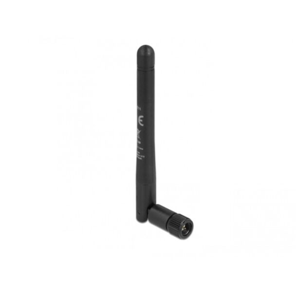 DeLOCK 5G 3,3 - 5,0 GHz Antenna SMA maschio -1,0 - 4,5 dBi 10,9 cm omnidirezionale con raccordo basculante e materiale flessibile nero