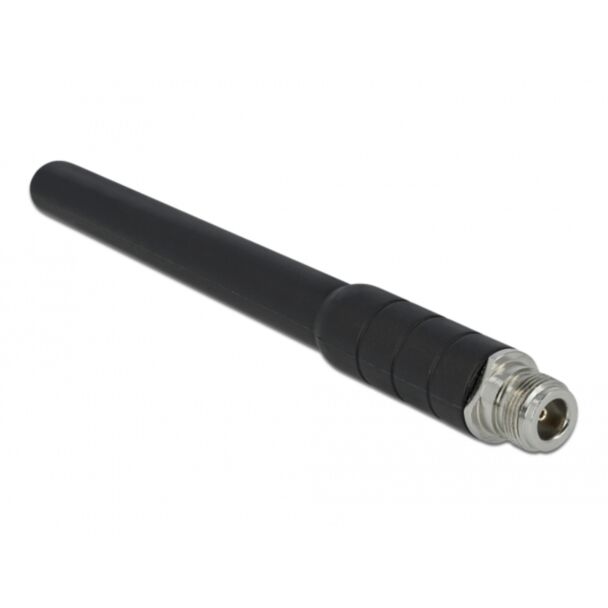 DeLOCK GSM, UMTS Antenna N femmina 2 dBi da 17,8 cm omnidirezionale fissa con materiali flessibili per esterno nera