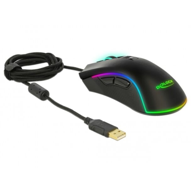 DeLOCK 12670 mouse Gaming Right-hand USB Type-A Optical 10000 DPI