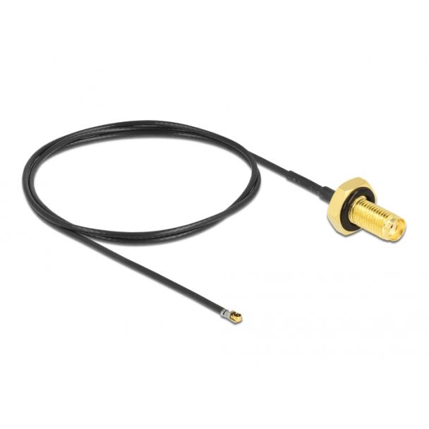 DeLOCK 12667 coaxial cable 0.5 m SMA MHF 4L LK Black