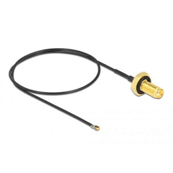 DeLOCK 12665 coaxial cable 0.35 m SMA MHF 4L LK Black