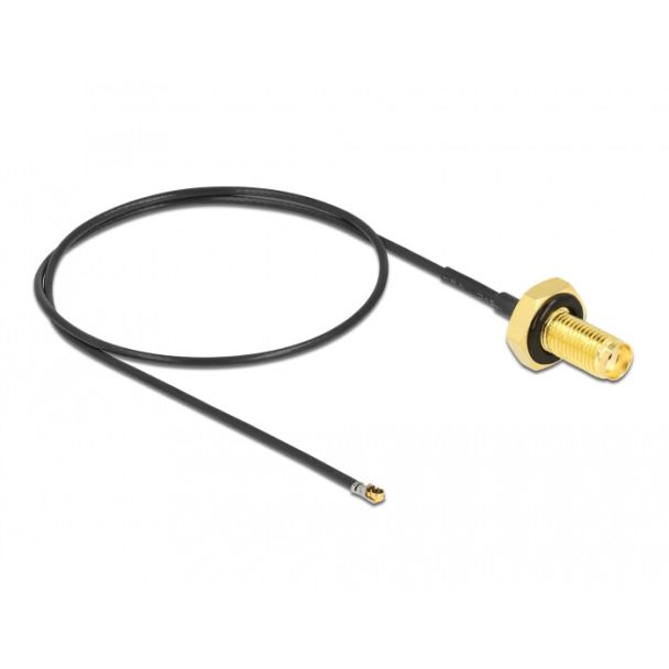 DeLOCK 12665 coaxial cable 0.35 m SMA MHF 4L LK Black