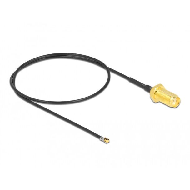 DeLOCK 12664 coaxial cable 0.35 m SMA MHF 4L LK Black