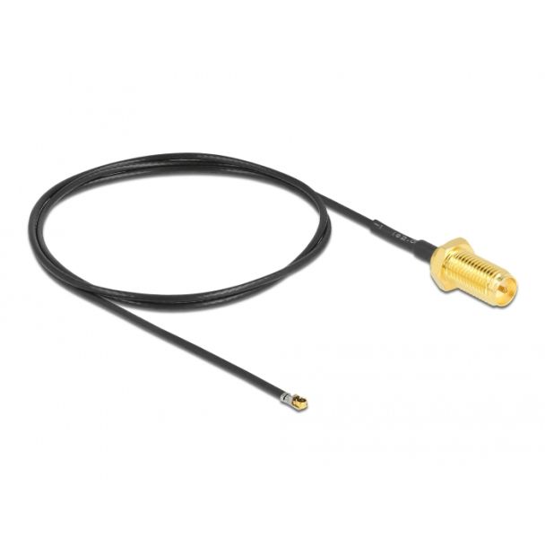 DeLOCK 12660 coaxial cable 0.5 m RP-SMA MHF 4L LK Black