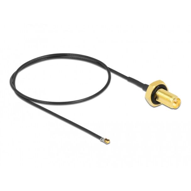 DeLOCK 12659 coaxial cable 0.35 m RP-SMA MHF 4L LK Black