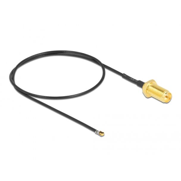 DeLOCK 12658 coaxial cable 0.35 m RP-SMA MHF 4L LK Black