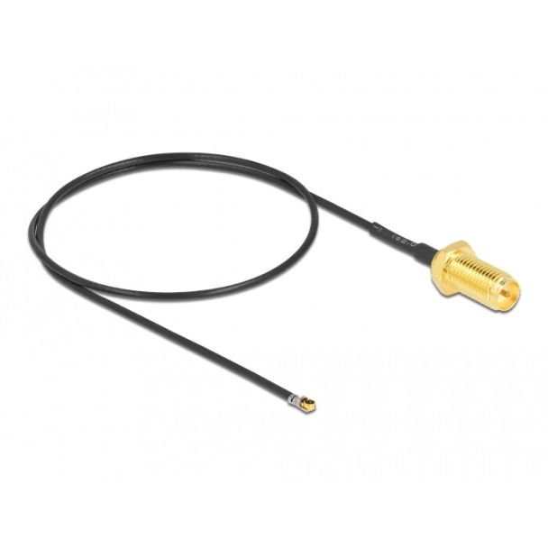 DeLOCK 12658 coaxial cable 0.35 m RP-SMA MHF 4L LK Black