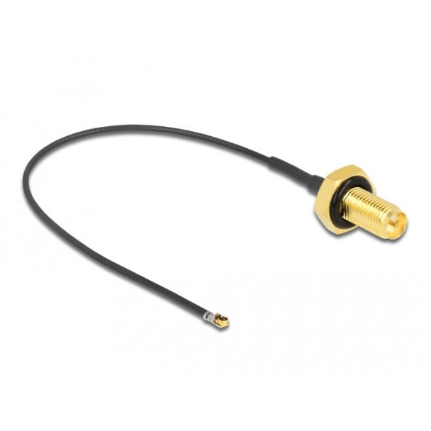 DeLOCK 12655 coaxial cable 0.1 m RP-SMA MHF 4L LK Black