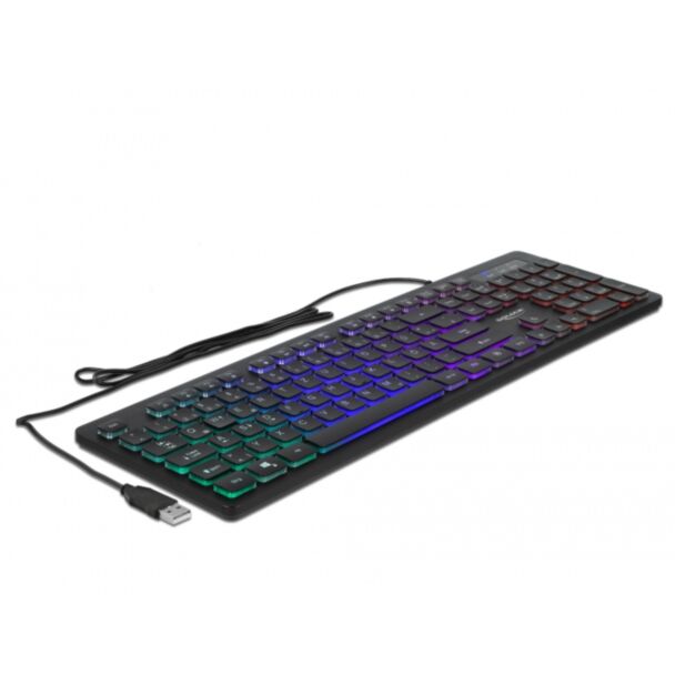 DeLOCK 12625 keyboard Universal USB QWERTZ German Black